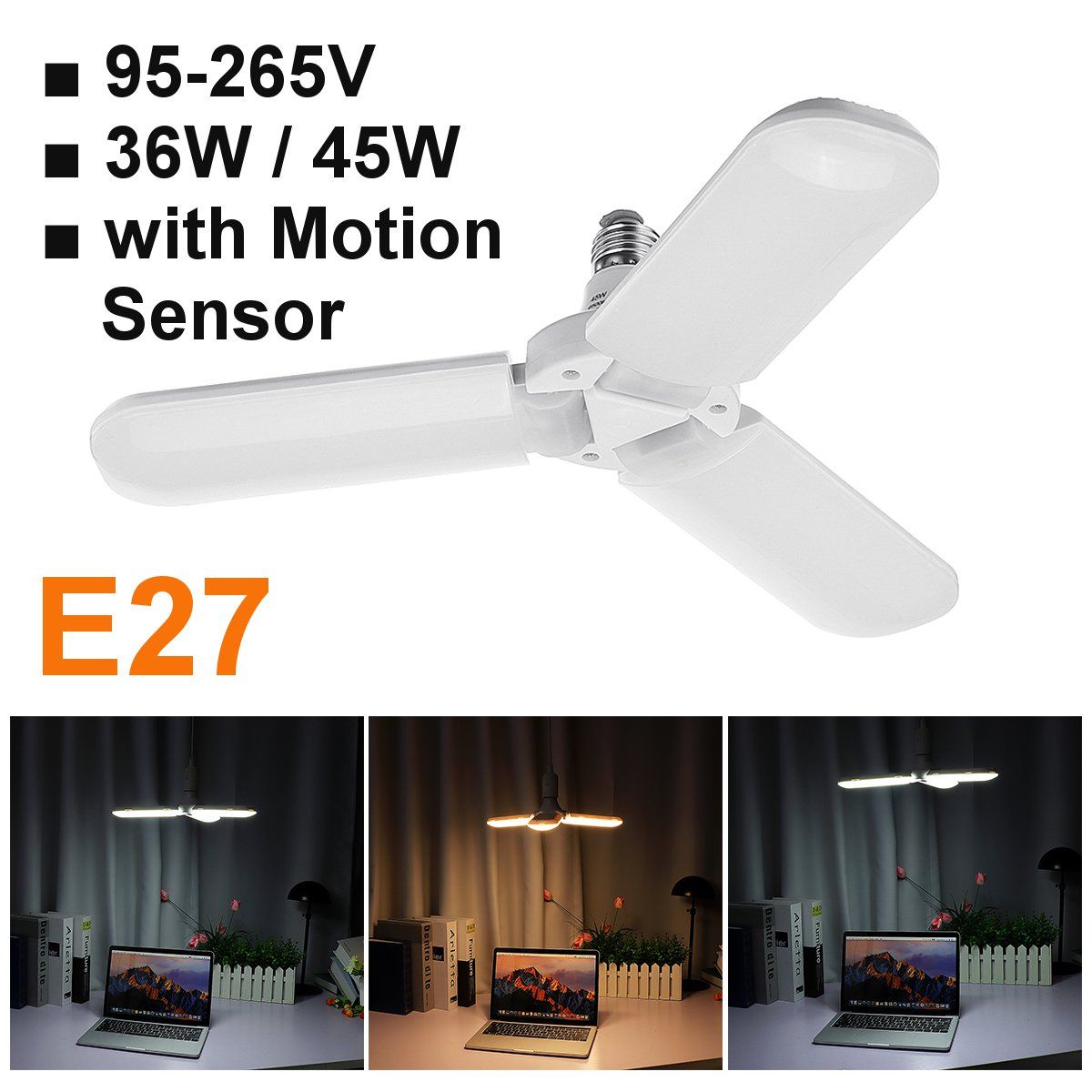 36W-45W-3Blades-Folding-E27-Motion-Sensor-LED-Bulb-Pendant-Lamp-Decor-AC95-265V-1636885