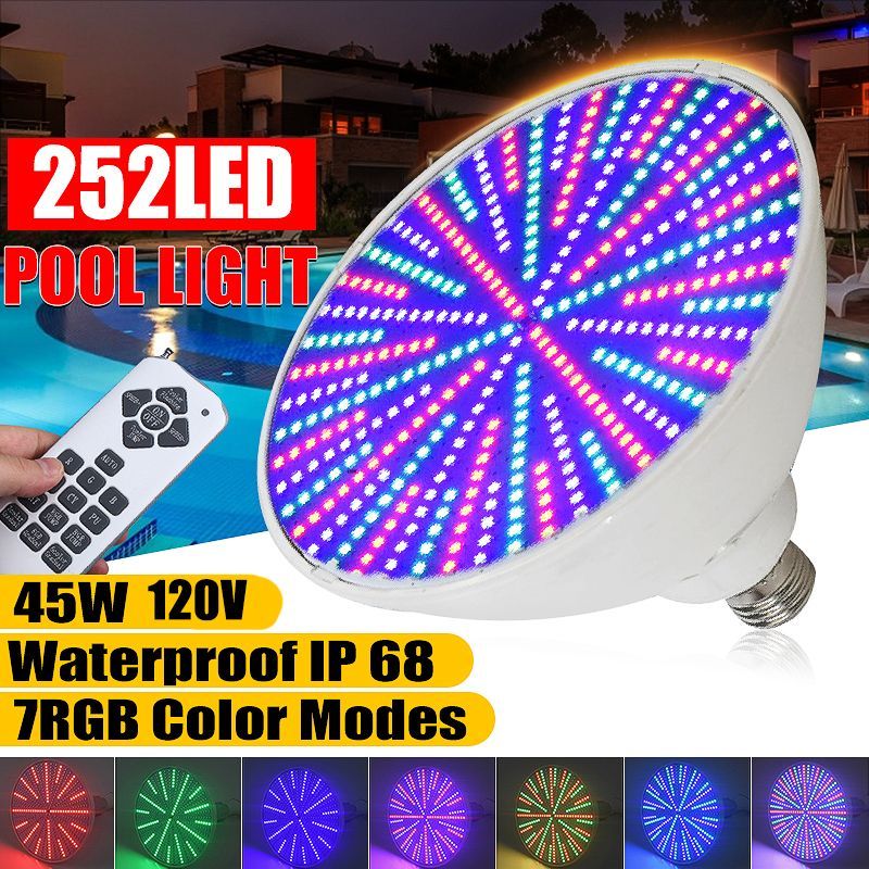 45W-252-LED-Swimming-Pool-Light-RGB-Underwater-IP68-Lamp-120V--Remote-Control-1570769