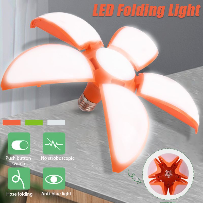 50W-144-LED-Deformable-Lights-Lotus-Shape-E27-LED-Lamp-Folding-for-Factory-Garage-AC85-265V-1741692