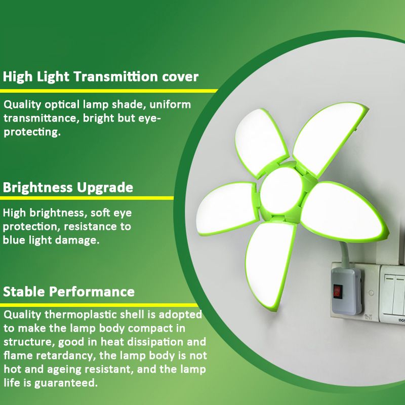 50W-144-LED-Deformable-Lights-Lotus-Shape-E27-LED-Lamp-Folding-for-Factory-Garage-AC85-265V-1741692