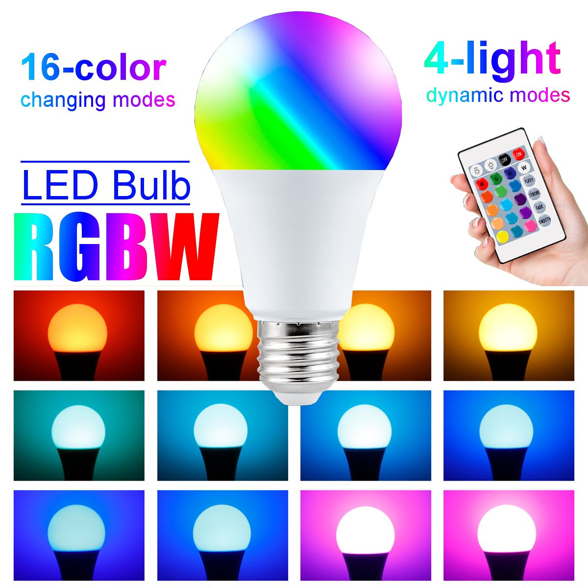 5W-10W-15W-RGB-E27-LED-Globe-Light-Bulb-16-Color-Changing-4-Mode-Lamp--24Keys-IR-Remote-Control-AC85-1729523