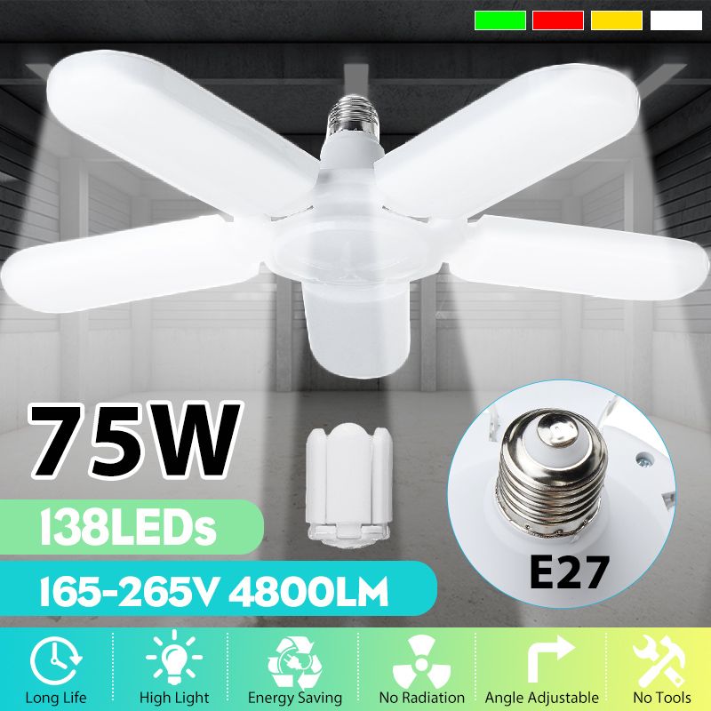 75W-E27-5-Blades-LED-Garage-Light-Deformable-Ceiling-Fixture-Workshop-Lamp-Bulb-AC165-265V-1712898