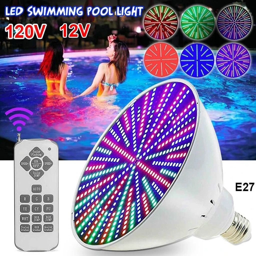 AC12V120V-E27-25W-252LED-RGB-Underwater-Swimming-Pool-Light-Color-Change-PAR38-Lamp18-Key-Remote-Con-1721902