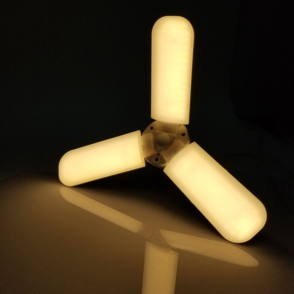 AC85-265V-45W-E27-Warm-White-2835-228-LED-Foldable-Fan-Blade-Angle-Adjustable-Indoor-Light-Bulb-1469862