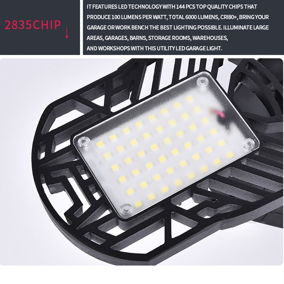 AC85-265V-E26-E27-60W-Pure-White-144-LED-Folding-Garage-Ceiling-Light-Bulb-Workshop-Adjustable-Defor-1544121