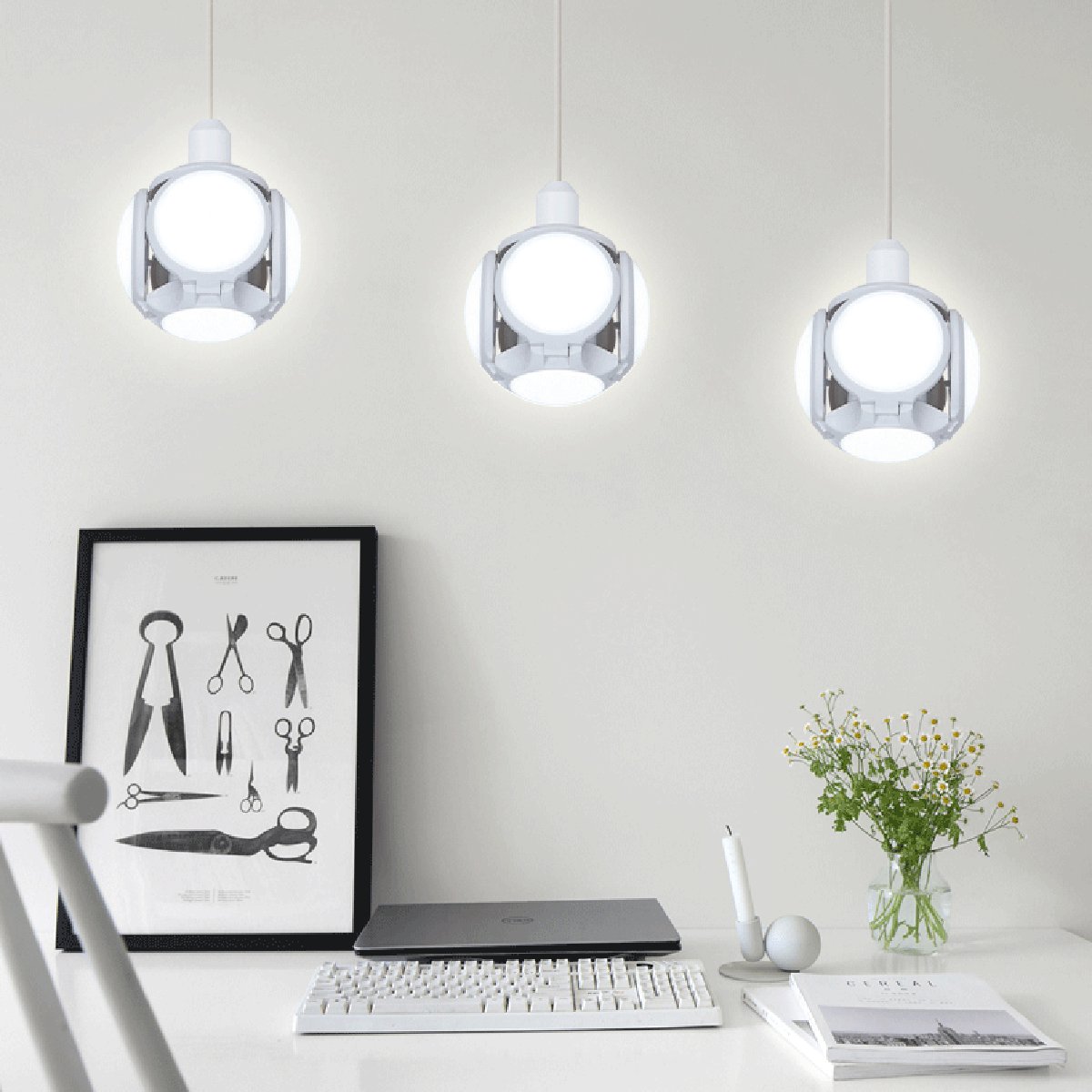 AC85-265V-E27-30W-5730-SMD-Five-leaves-Foldable-Football-Shape-UFO-120-LED-Light-Bulb-1589743
