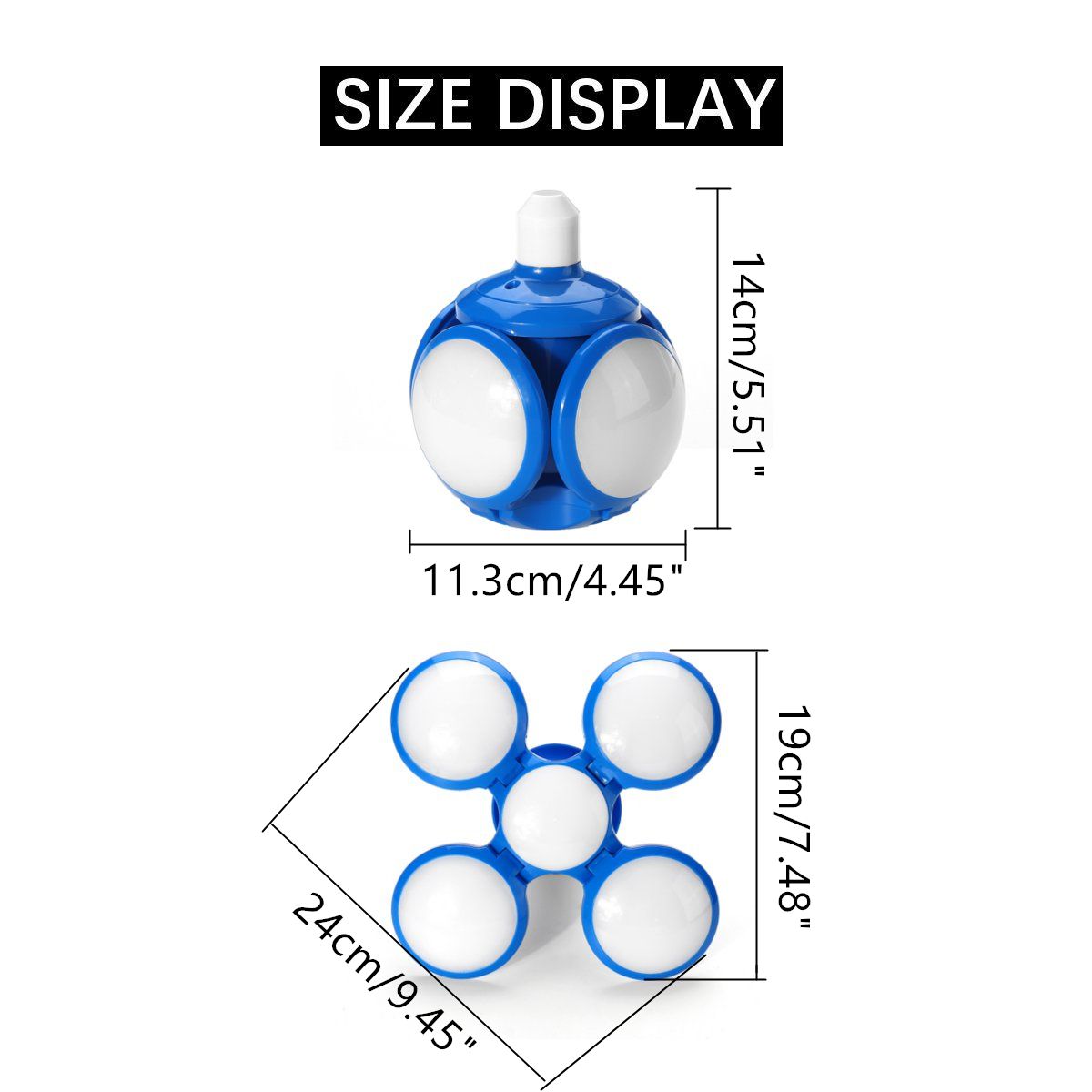 AC85-265V-E27-30W-5730-SMD-Five-leaves-Foldable-Football-Shape-UFO-120-LED-Light-Bulb-1589743