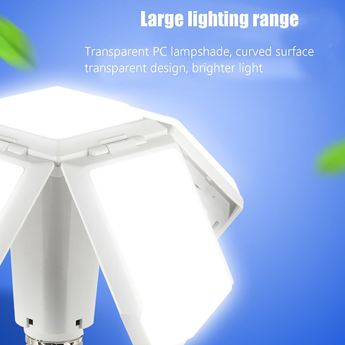 AC85-265V-E27-40W-Folding-Four-Leaf-LED-Lamp-Household-Deformation-Uniform-Bulb-Indoor-Lighting-1763008