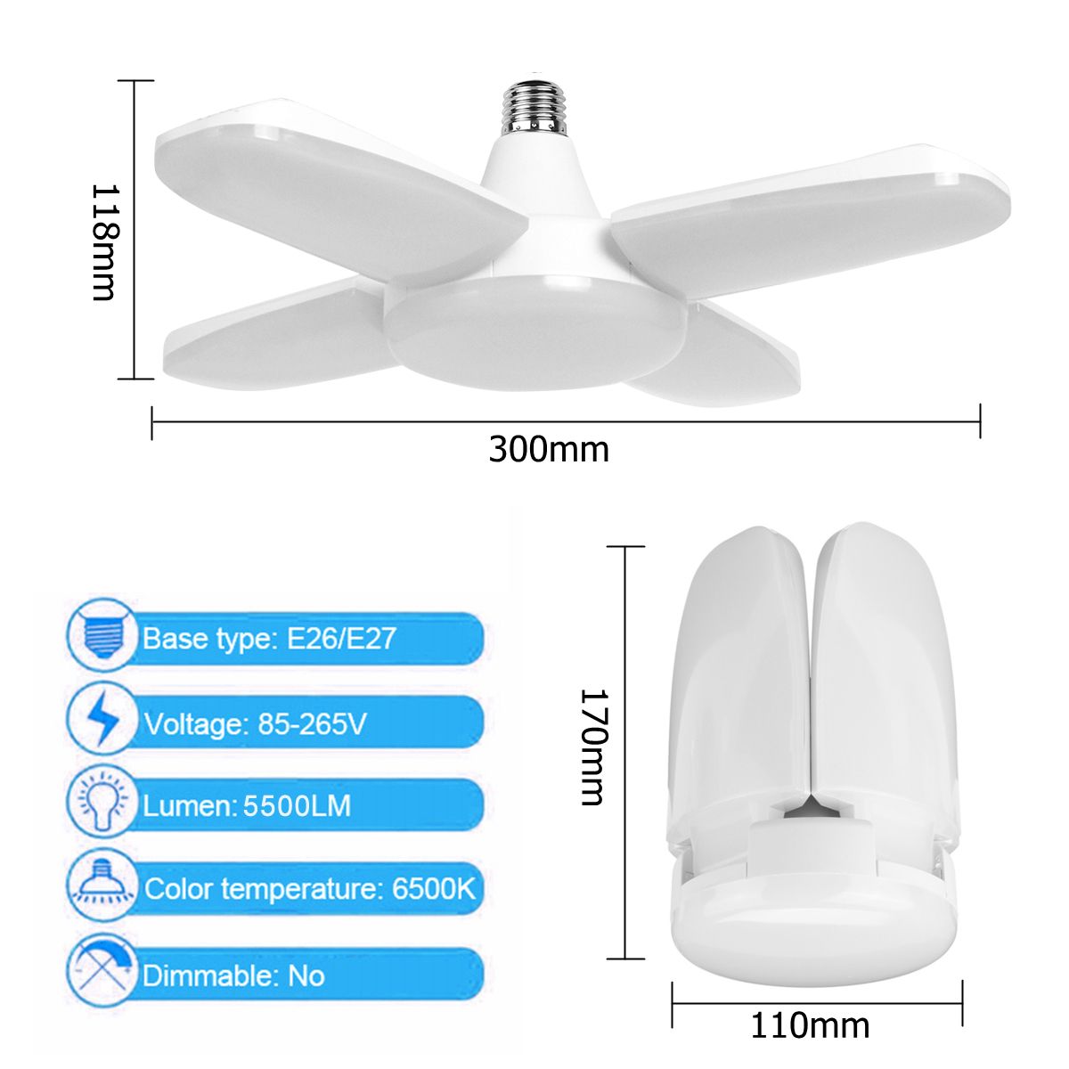 AC85-265V-E27E26-36W-60W-LED-Bulb-Deformable-Garage-Lamp-Foldable-Ceiling-Light-for-Home-Indoor-Use-1688930