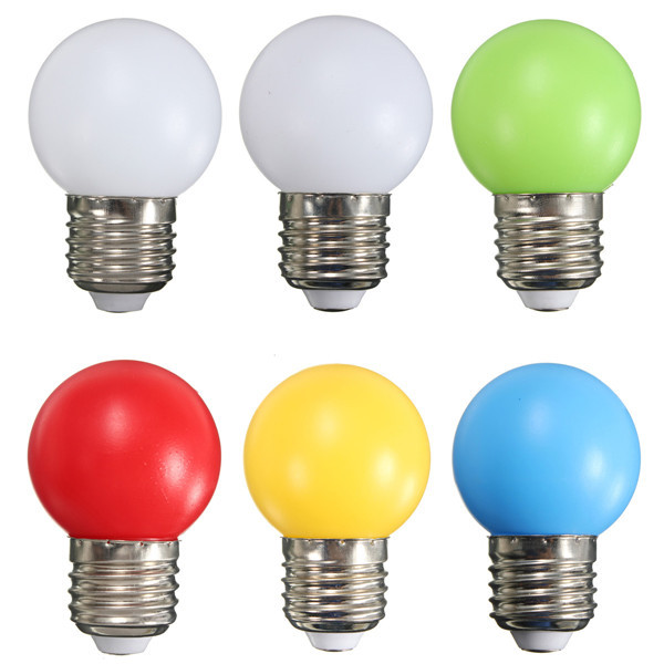 E27-2W-PE-Frosted-LED-Globe-Colorful-WhiteRedGreenBlueYlellow-Lamp-AC110-240V-997057