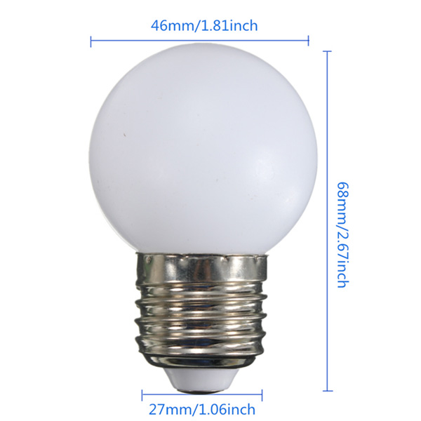 E27-2W-PE-Frosted-LED-Globe-Colorful-WhiteRedGreenBlueYlellow-Lamp-AC110-240V-997057