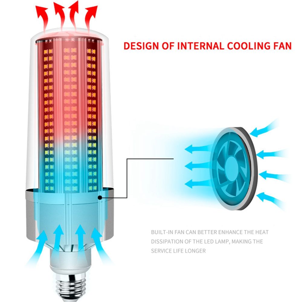 E27-80W-Warm-White-Pure-White-Indoor-Home-Garden-Fan-Cooling-318-LED-Corn-Light-Bulb-AC100-277V-1522709