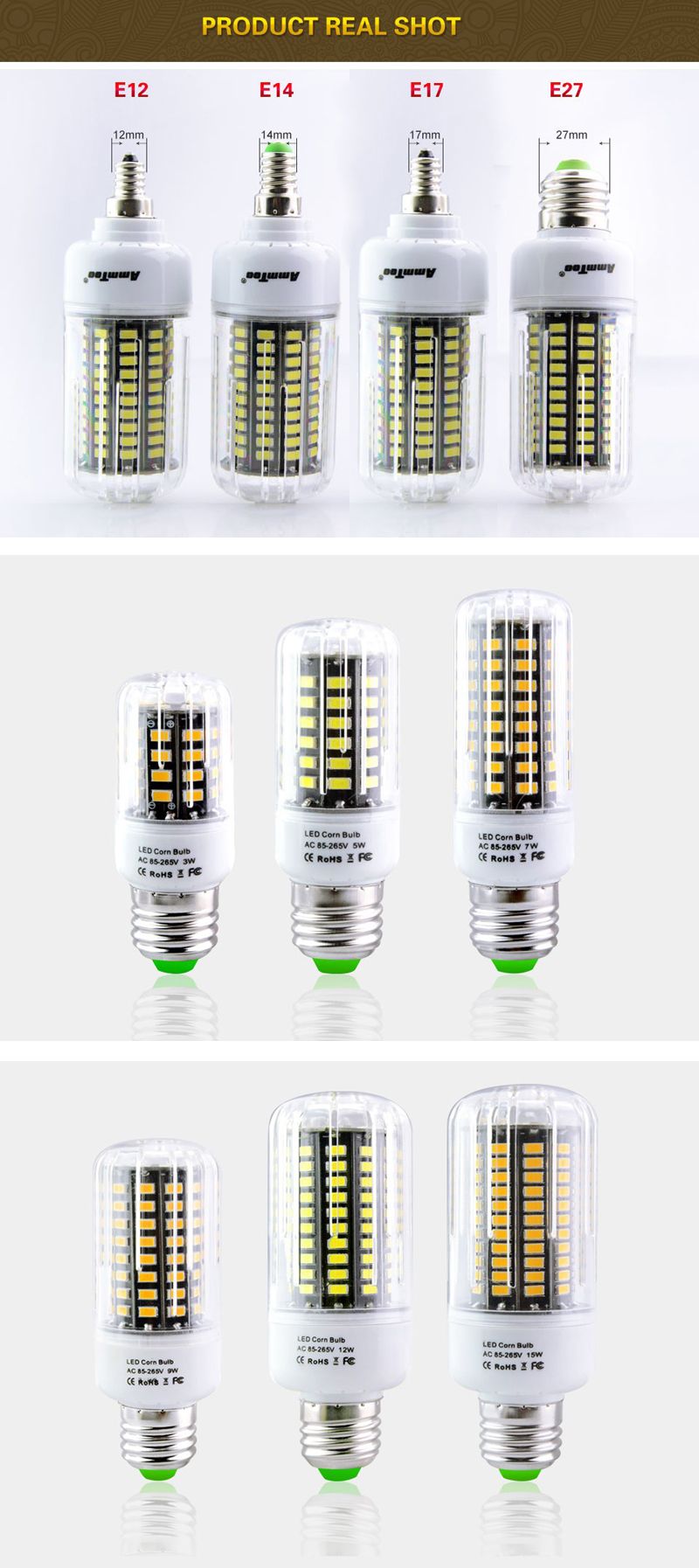 E27-E17-E14-E12-B22-12W-120-SMD-5736-1200Lm-LED-White-Warm-White-Natural-White-Corn-Bulb-AC85-265V-1061286