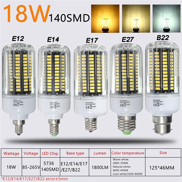 E27-E17-E14-E12-B22-18W-100-SMD-5736-LED-Pure-White-Warm-White-Natural-White-Corn-Bulb-AC85-265V-1111478
