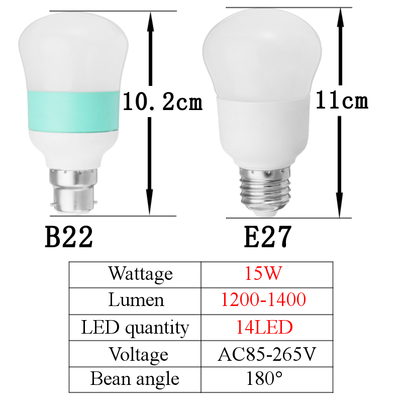 E27B22-15W-14LED-2835SMD-PC-Cover-Shell-Gourd-Shape-Kindling-Efficiency-High-Light-Bulb-AC85-265V-1277052