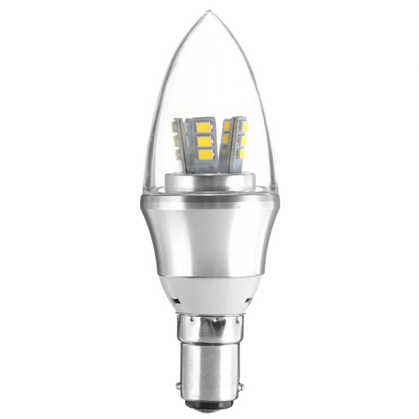 E27E14E12B22B15-6W-LED-Warm-WhiteWhite-25SMD-2835-Silver-Candle-Light-Bulb-Lamp-85-265V-1007292