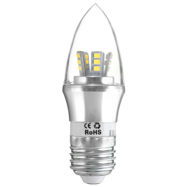 E27E14E12B22B15-6W-LED-Warm-WhiteWhite-25SMD-2835-Silver-Candle-Light-Bulb-Lamp-85-265V-1007292