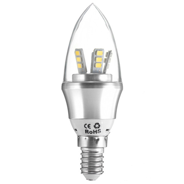 E27E14E12B22B15-6W-LED-Warm-WhiteWhite-25SMD-2835-Silver-Candle-Light-Bulb-Lamp-85-265V-1007292