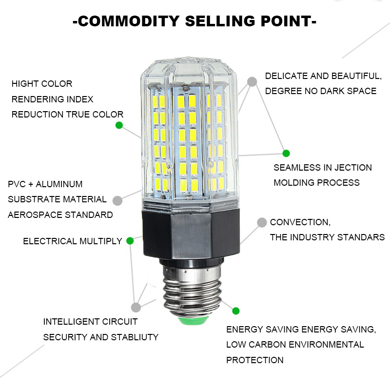 Non-Dimmable-E27-E26-E12-E14-B22-9W-5730-SMD-LED-Corn-Light-Bulb-Lamp-AC110-265V-1141107