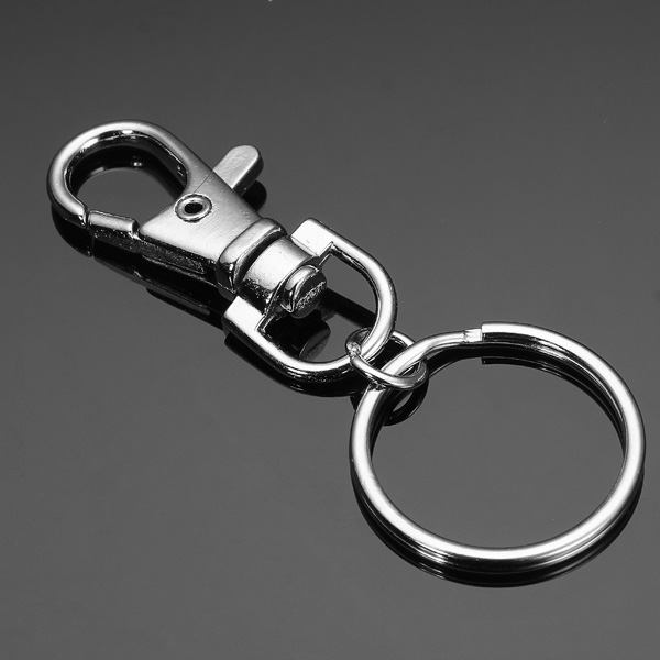 10pcs-Fashion-Stainless-Steel-Dual-Key-Holder-Ring-Keychain-Silver-966400