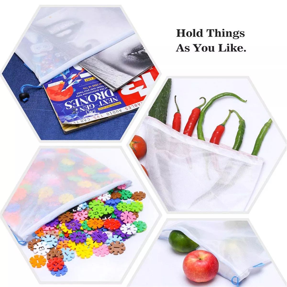 10pcs-Reusable-Mesh-Produce-Bags-Vegetable-Fruit-Storage-Shopping-Grocery-Bag-1526297