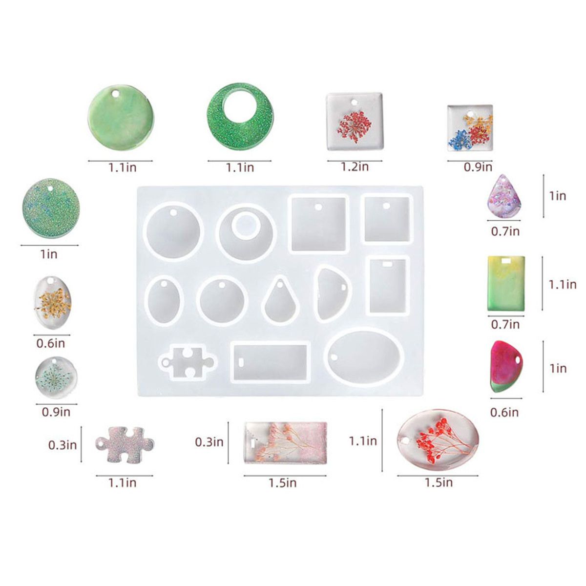 125CS-DIY-Bracelet-Pendant-Epoxy-Mold-Set-Jewelry-Pendant-Silicone-Mould-Craft-1607974