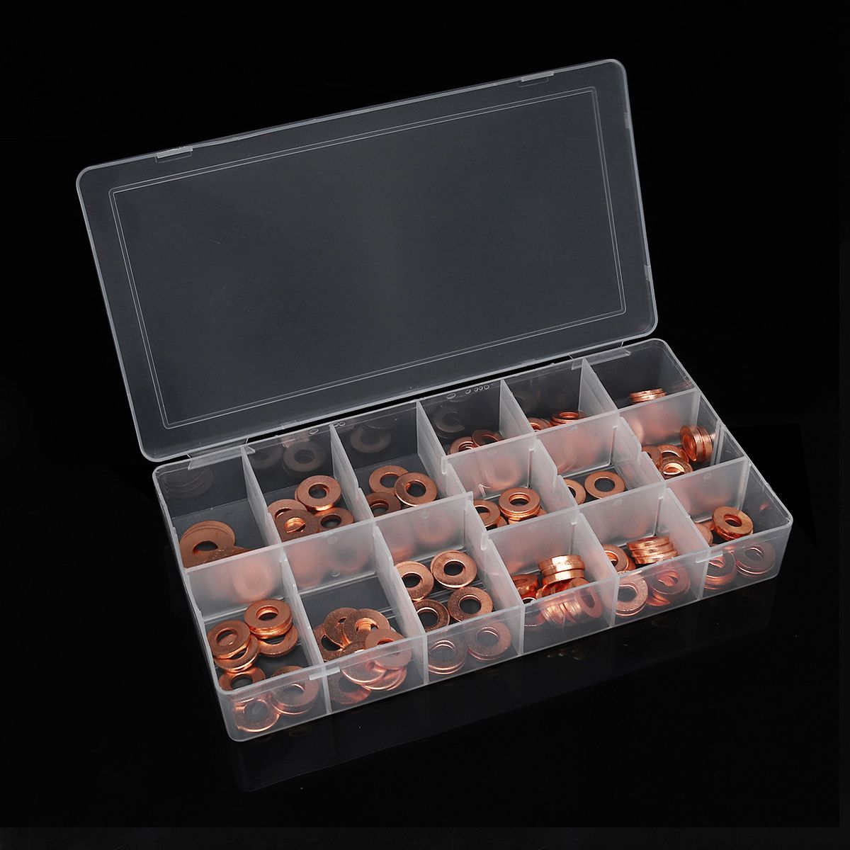 150pcs-Copper-Diesel-Injector-Washer-Seal-Assortment-Set-Fuel-Injector-Seal-Ring-1601467