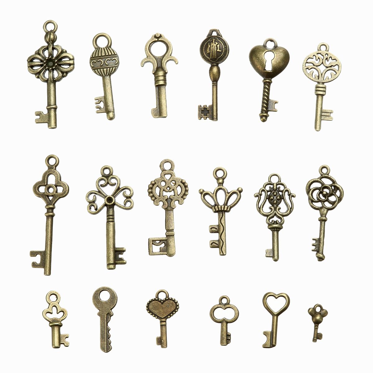 18Pcs-Antique-Bronze-Key-Retro-Pendant-Kit-Necklace-bracelet-Anklet-Decorations-1637828