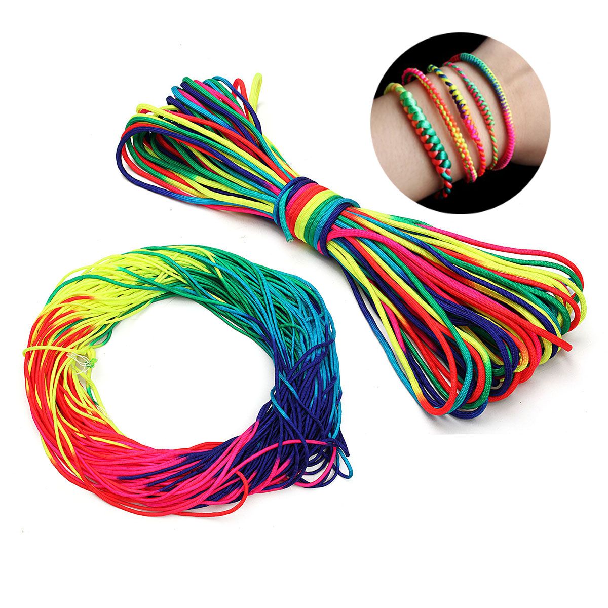 200ft-Rainbow-Color-Paracord-Rope-7-Strand-Parachute-Cord-Camping-Hiking-EDC-Rope-1332795