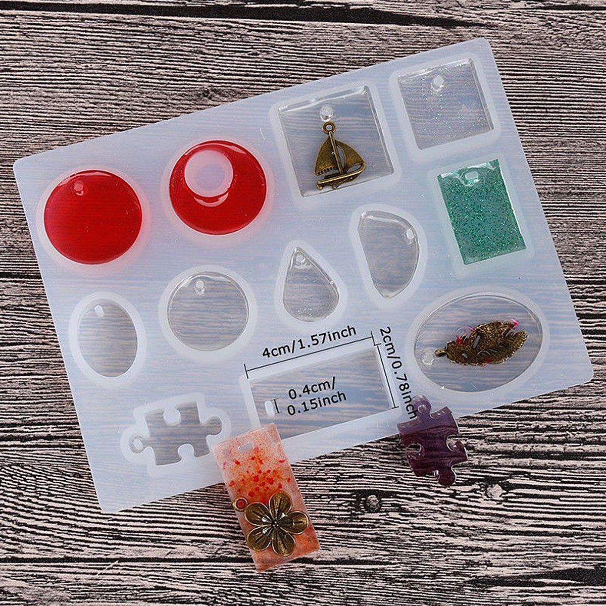 27Pcs-DIY-Craft-Tools-Kit-Silicone-Crystal-Mold-Making-Jewelry-Pendant-Resin-Casting-1364438