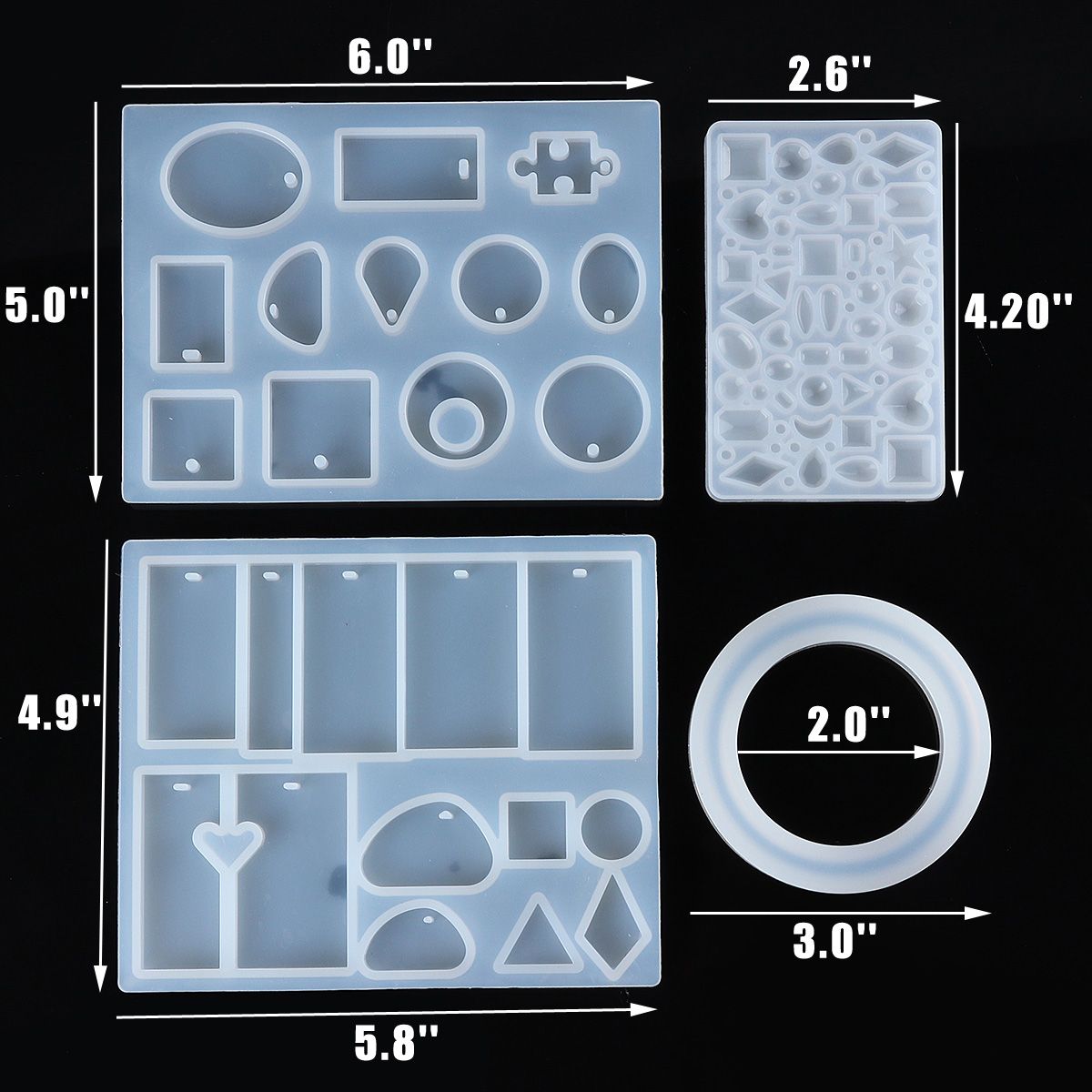 27Pcs-DIY-Craft-Tools-Kit-Silicone-Crystal-Mold-Making-Jewelry-Pendant-Resin-Casting-1364438