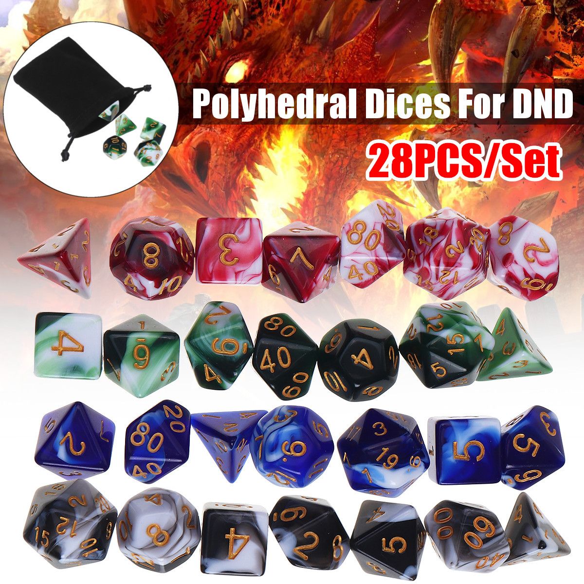 28Pcs-Multisided-Dice-Polyhedral-Dices-Set-Board-RPG-Dice-Set-4-Colors-With-4-Bags-1625887