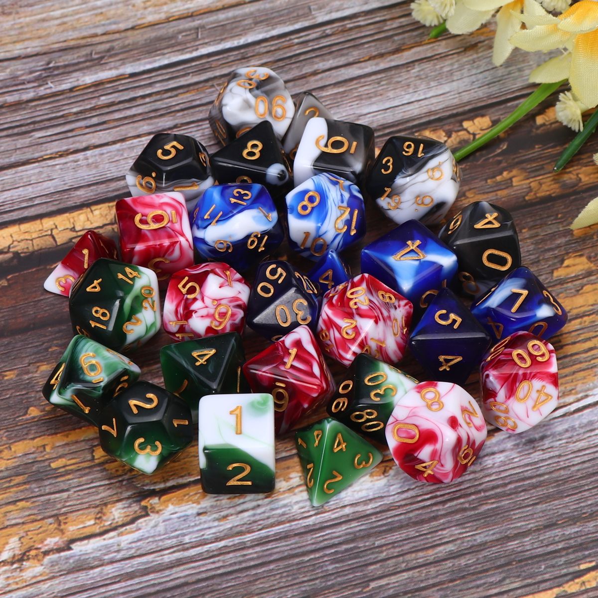 28Pcs-Multisided-Dice-Polyhedral-Dices-Set-Board-RPG-Dice-Set-4-Colors-With-4-Bags-1625887