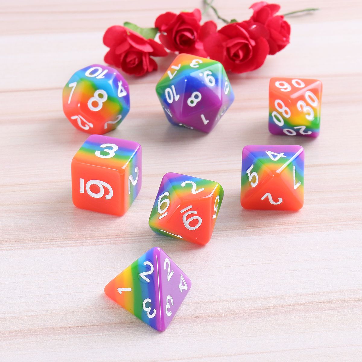 7Pcs-Rainbow-Dices-Set-Multisided-Dices-Polyhedral-Dices-Role-Playing-Game-Gadget-1305285