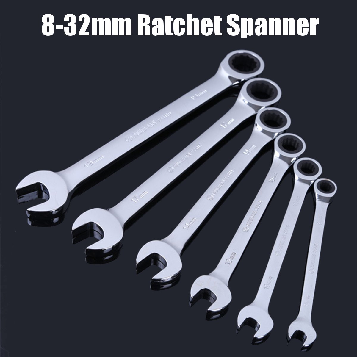 8-32mm-Steel-Silver-Metric-Spanner-Open-End-Wrench-Ratchet-Ring-Mechanic-Tool-1635187