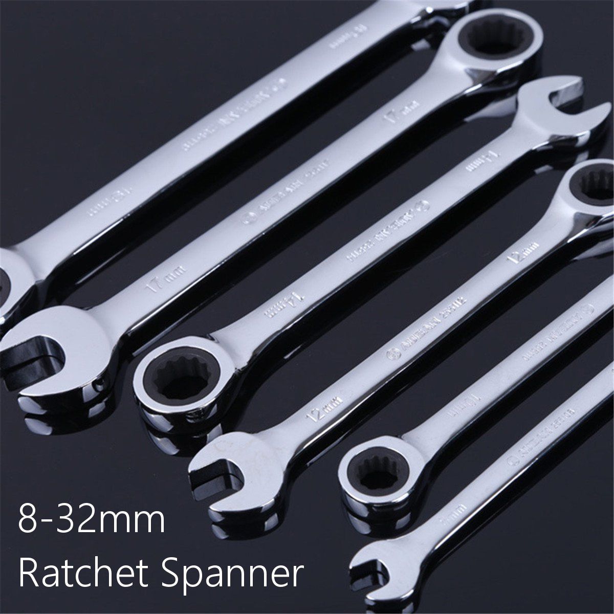 8-32mm-Steel-Silver-Metric-Spanner-Open-End-Wrench-Ratchet-Ring-Mechanic-Tool-1635187