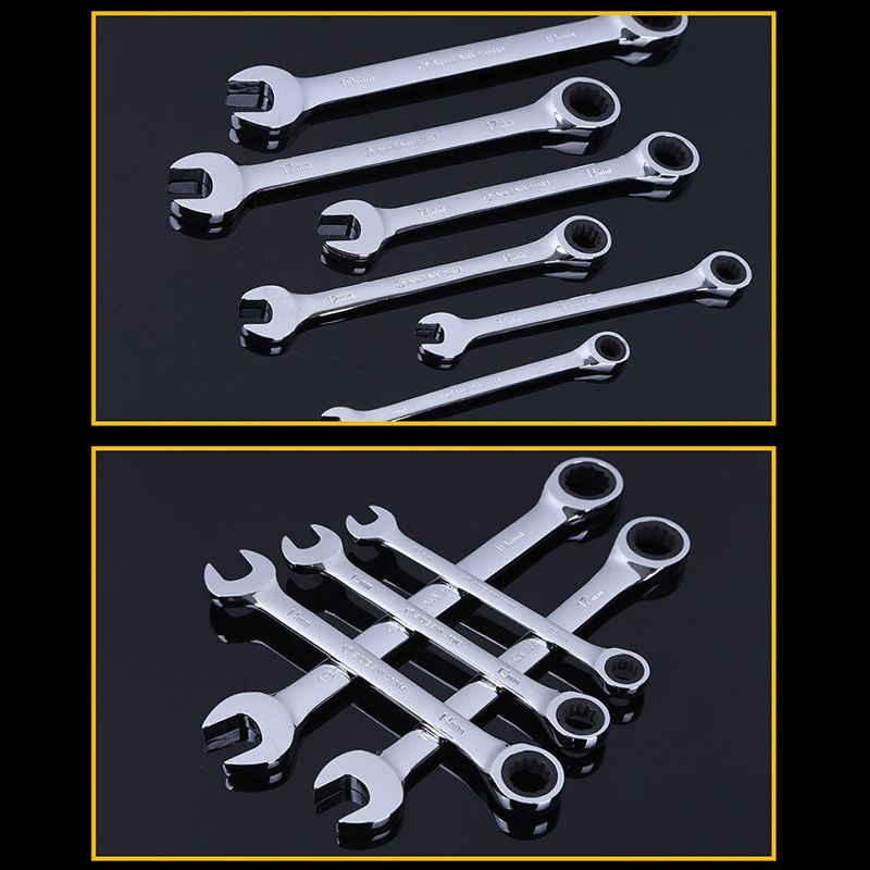 8-32mm-Steel-Silver-Metric-Spanner-Open-End-Wrench-Ratchet-Ring-Mechanic-Tool-1635187