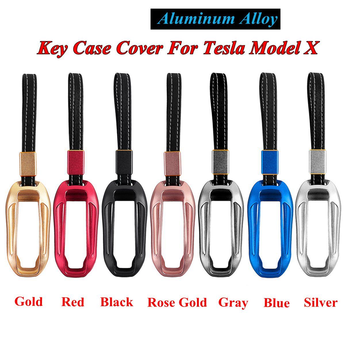 8-Colors-Aluminum-Alloy-Remote-Key-Cover-Fob-Case-Shell-w-Keychain-Fits-For-Tesla-Model-X-1399687