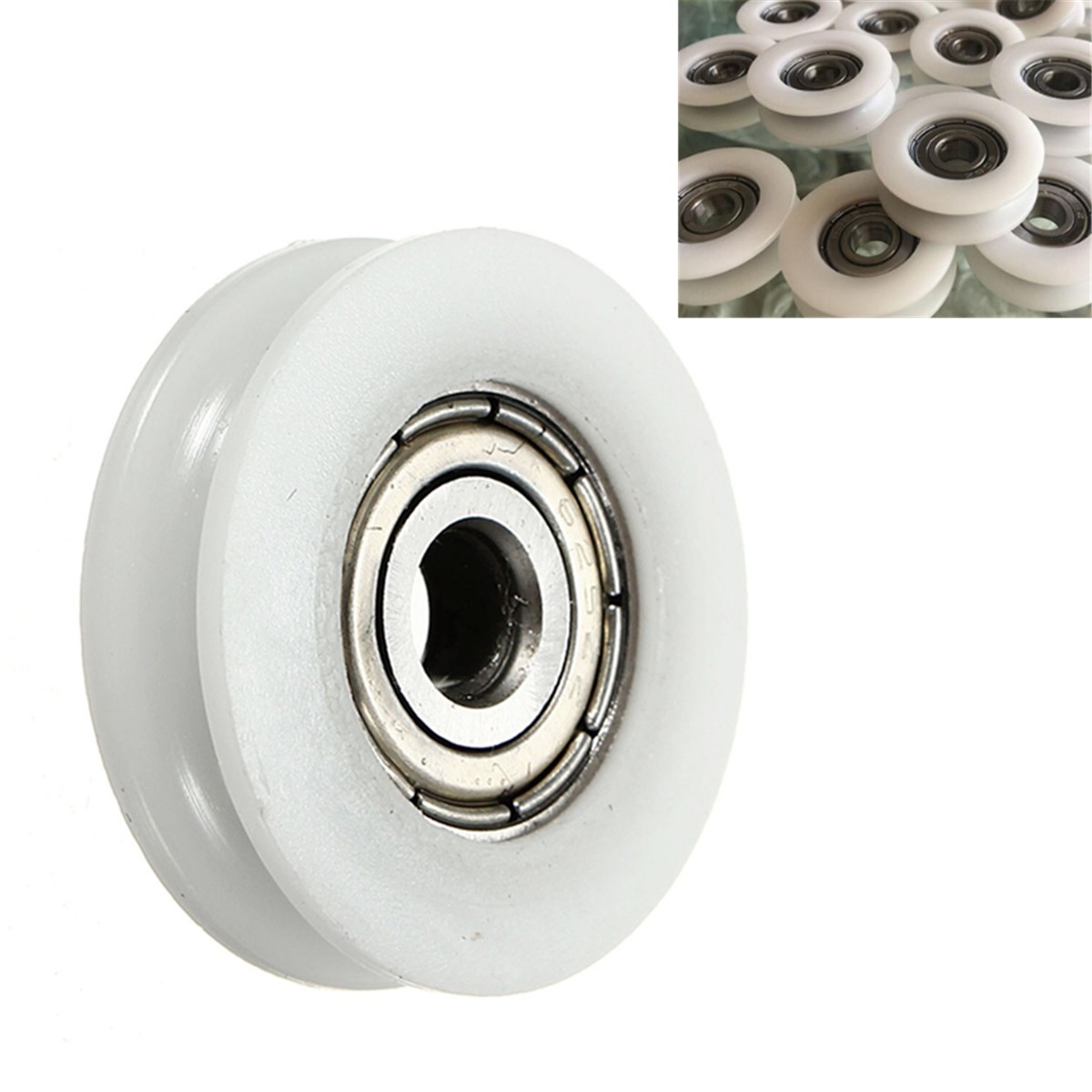 8Pcs-5x24x7mm-U-Notch-Nylon-Round-Pulley-Wheel-Roller-For-38mm-Rope-Ball-Bearing-1688652