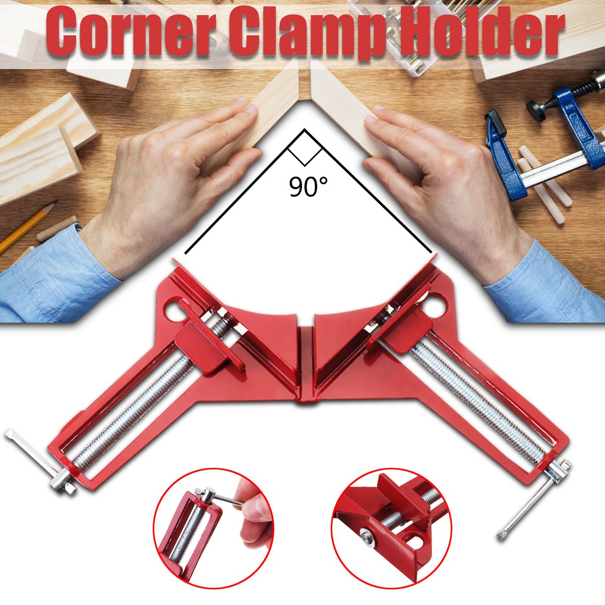 90-Degree-Right-Angle-Clamp-WoodWorking-Miter-Picture-Frame-Corner-Tank-Clip-Holder-1294798