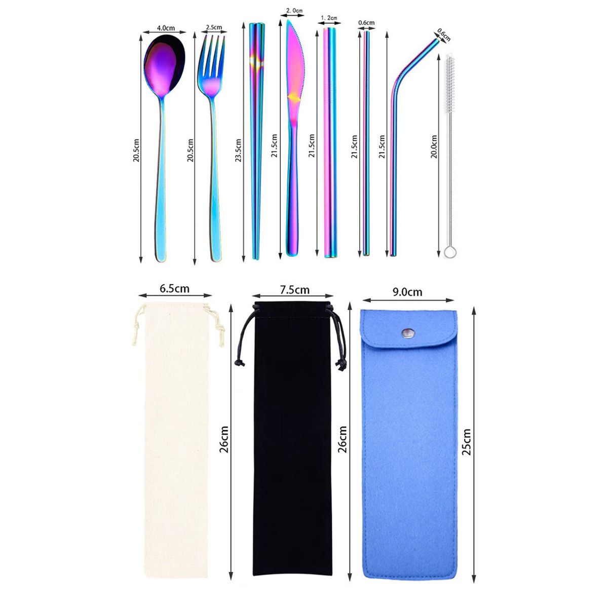 9pcs-Titanium-Plated-304-Stainless-Steel-Cutlery-Set-Knife-Fork-Spoon-Chopsticks-Straw-Set-1721637