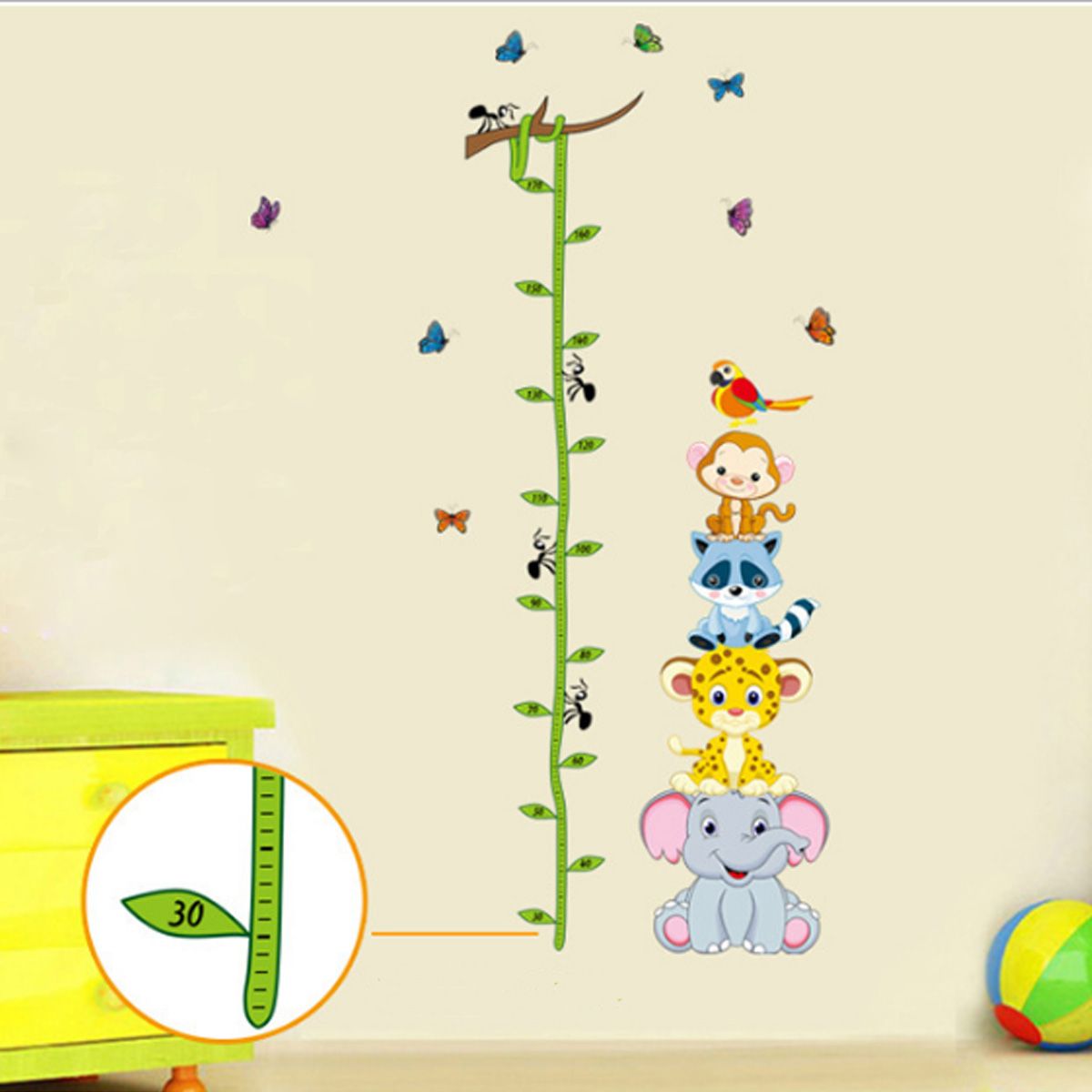 Animals-Height-Chart-Non-toxic-Removable-Wall-Stickers-Kids-Nursery-Elephant-Leopard-Sticker-Decor-1567408