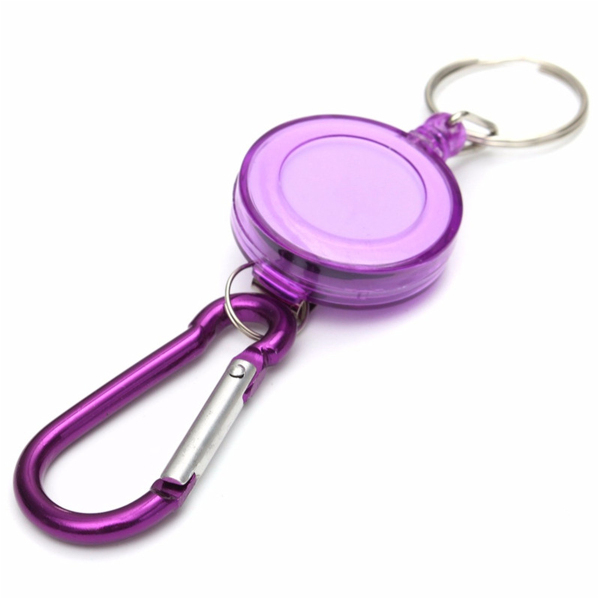 Badge-Reel-Telescopic-Key-Buckle-Carabiner-Recoil-Retractable-Holder-Key-Chain-4-Colors-1158275