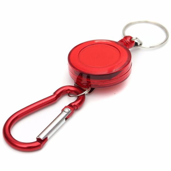 Badge-Reel-Telescopic-Key-Buckle-Carabiner-Recoil-Retractable-Holder-Key-Chain-4-Colors-1158275