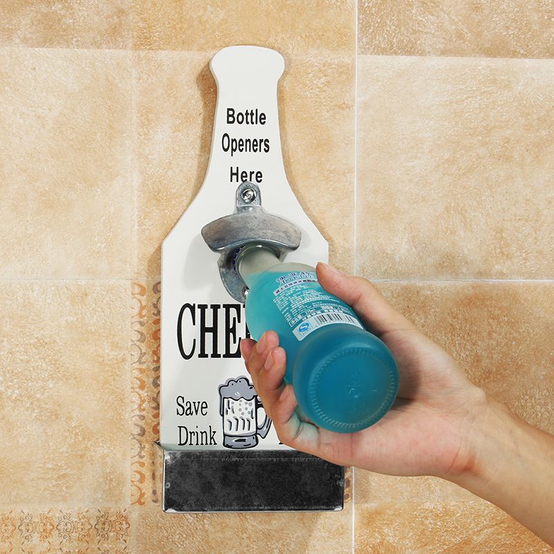 Beer-Bottle-Opener-With-Cap-Catcher-Wall-Mounted-Beer-Coke-Home-Kitchen-Bar-Vintage-1225093