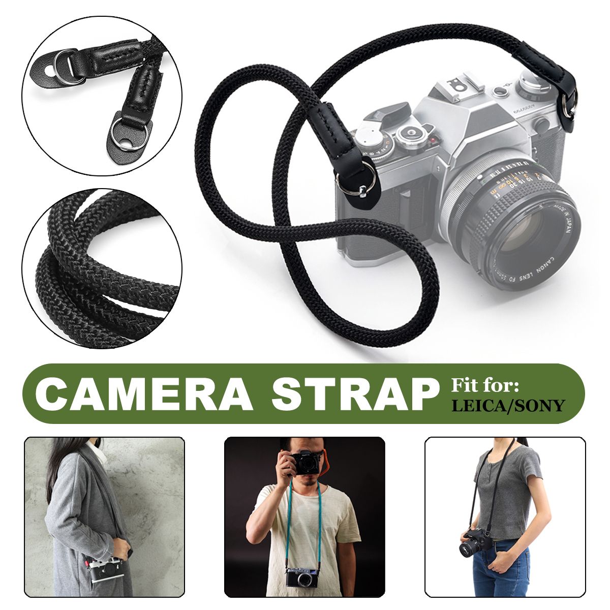 Black-100CM-Rope-Camera-Strap-HandMade-Durable-Singing-Rock-Static-Rope-For-Lieca-Sony-1366138