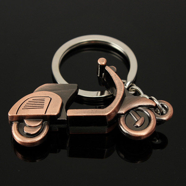Bronze-3D-Motorcycle-Scooter-Keychain-Classic-Keyring-Pendant-972257