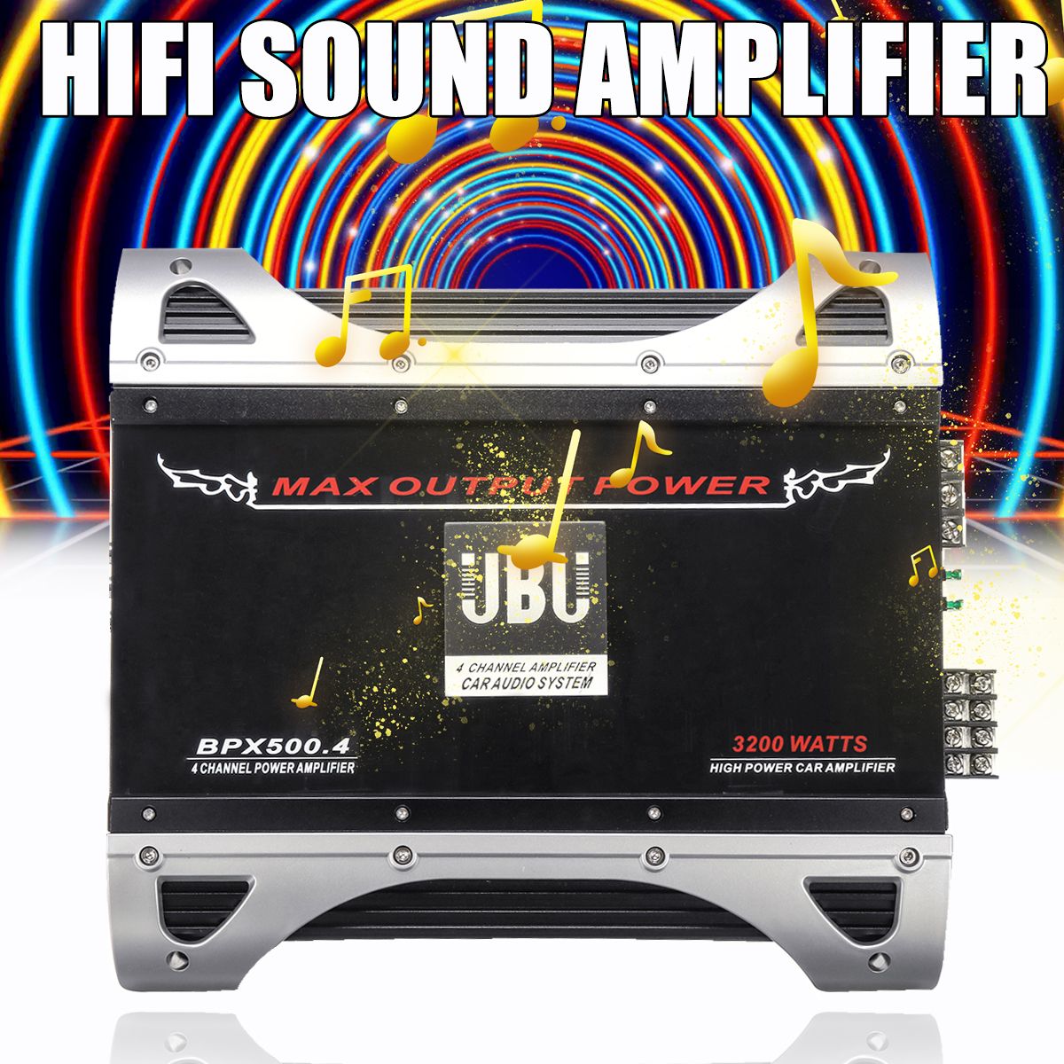 Crunch-4-Channel3200-Watt-Amp-Car-Stereo-HIFI-Sound-Amplifier-Home-Music-AMP-FM-Panel-1524384