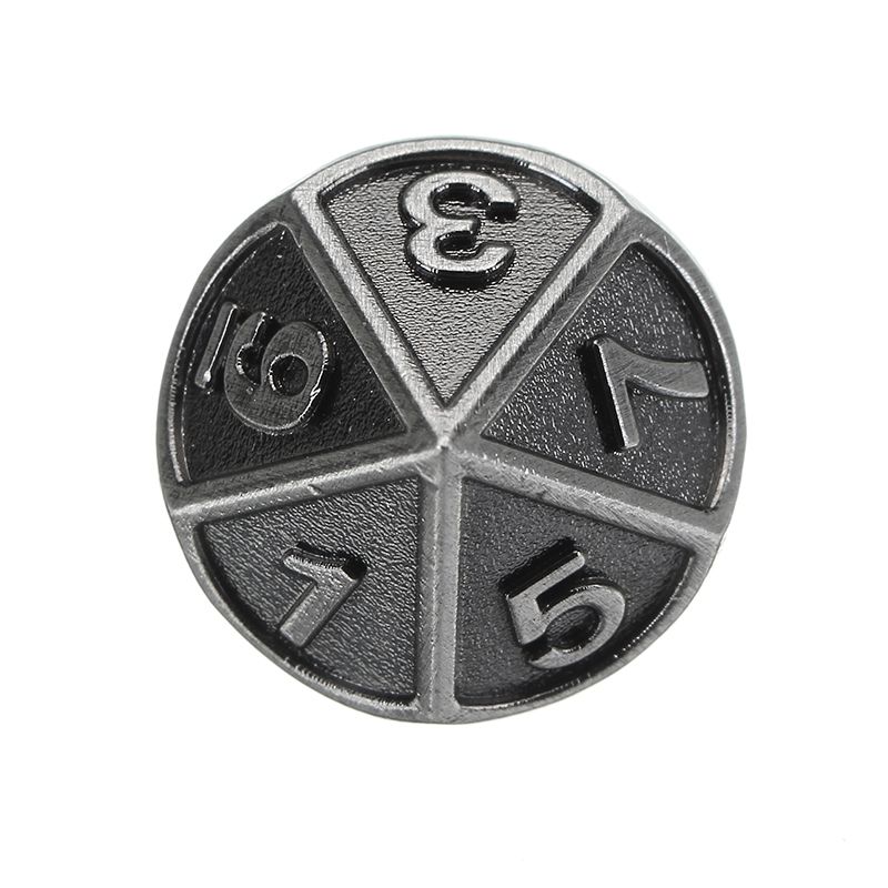 Embossed-Steel-7-Pcs-Multisided-Dice-Heavy-Metal-Polyhedral-Dice-Set-w-Bag-1259842