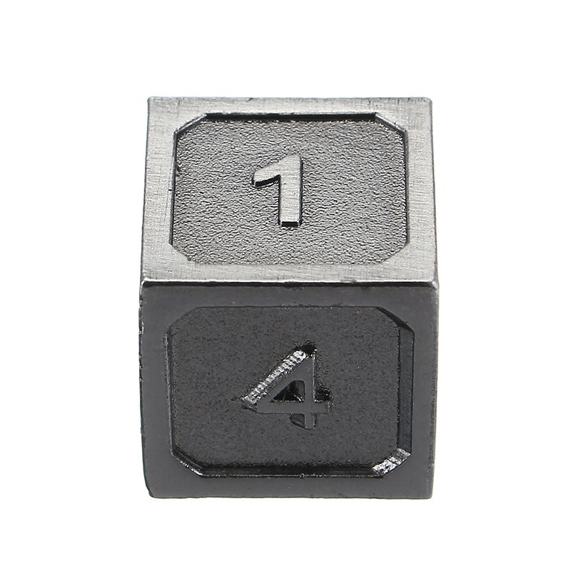 Embossed-Steel-7-Pcs-Multisided-Dice-Heavy-Metal-Polyhedral-Dice-Set-w-Bag-1259842